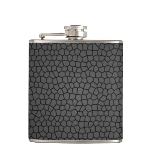 Zwarte kiezel ontwerp fles heupfles (Voorkant)
