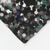 Zwarte kiezelglitter fleece deken (Hoek)