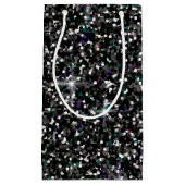 Zwarte kiezelglitter klein cadeauzakje (Voorkant)