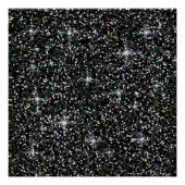 Zwarte kiezelglitter poster (Voorkant)