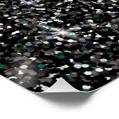 Zwarte kiezelglitter poster (Hoek)