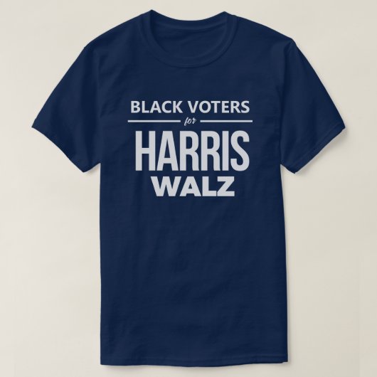Zwarte kiezers voor Harris Walz T-shirt (Design voorkant)