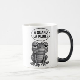 Zwarte kikker Blanc Slogan Magische Mok