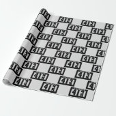 Zwarte kilometerteller voor 45e verjaardag cadeaupapier (Uitgerold)