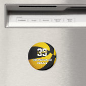 zwarte kinder basketbalteamkleuren magneet (Insitu (Vaatwasser))