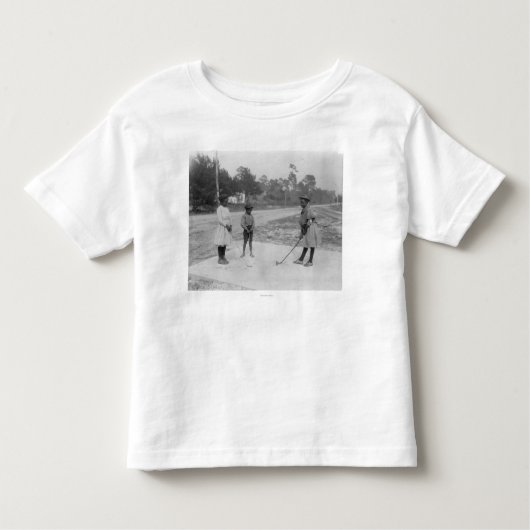 Zwarte kinderen die Golffoto's afspelen Kinder Shirts (Voorkant)