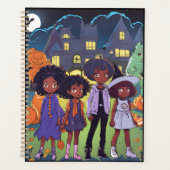 Zwarte Kinderen struikelen over een spookstad Hall Planner (Voorkant)
