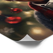 Zwarte Kinderen vreugdevolle kerstkleding Poster (Hoek)