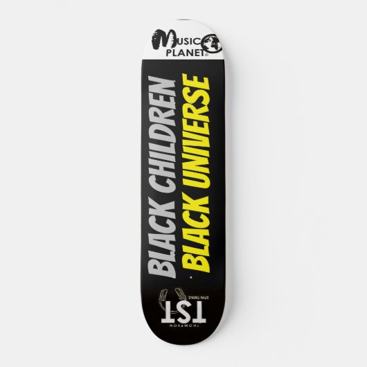 ZWARTE KINDEREN ZWART UNIVERSUM Skateboard (Voorkant)