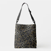 Zwarte Kintsugi Goudader Crossbody Tas (Achterkant)