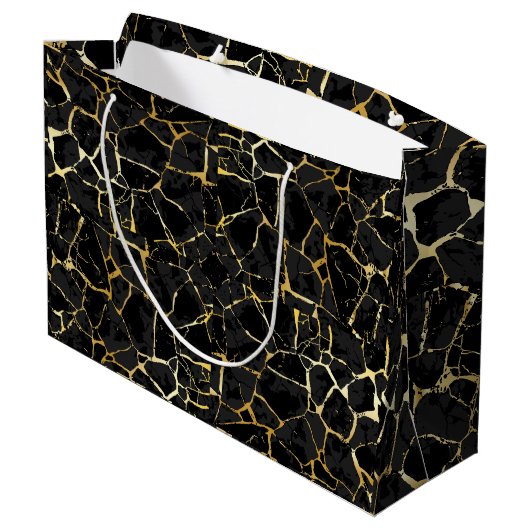 Zwarte Kintsugi Goudader Groot Cadeauzakje (Achterkant Gekanteld)