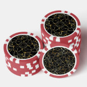 Zwarte Kintsugi Goudader  Poker Chips (Opstapeling)