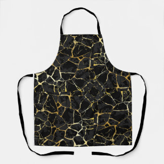 Zwarte Kintsugi Goudader  Schort