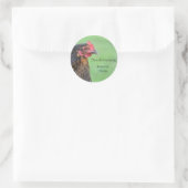 Zwarte kip boekenplaat sticker (Tas)