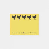 Zwarte kippen Personaliseren Post-it® Notes (Voorkant)
