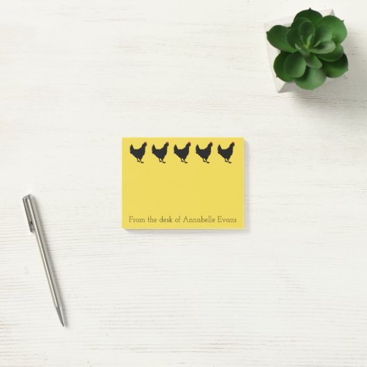 Zwarte kippen Personaliseren Post-it® Notes (Kantoor)