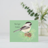 Zwarte kippen - Vogel - Natuur Briefkaart (Staand voorkant)