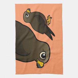 Zwarte Kite Theedoek