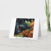 ZWARTE KITTEN CAT POMPOEN VLINDER HALLOWEEN KAART (Achterkant)