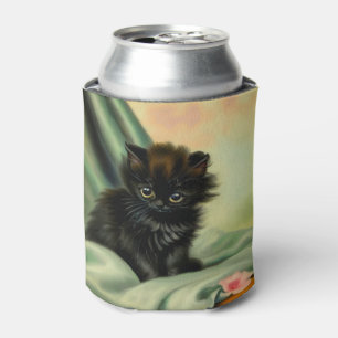 zwarte Kitten-illustratie Blikjeskoeler
