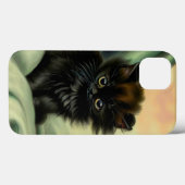 zwarte Kitten-illustratie Case-Mate iPhone Case (Achterkant (horizontaal))