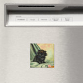 zwarte Kitten-illustratie Magneet (Insitu (Vaatwasser))