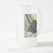 zwarte Kitten-illustratie Matglas Bierpul (Voorkant rechts)