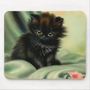 zwarte Kitten-illustratie Muismat