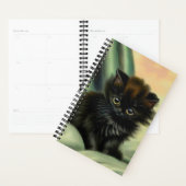  zwarte Kitten-illustratie Planner (Display)