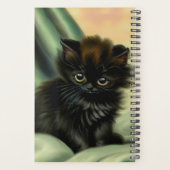  zwarte Kitten-illustratie Planner (Achterkant)