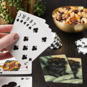  zwarte Kitten-illustratie Pokerkaarten (Insitu)