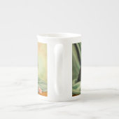  zwarte Kitten-illustratie Porselein Kop (Achterkant)