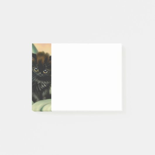  zwarte Kitten-illustratie Post-it® Notes (Voorkant)