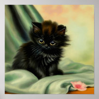  zwarte Kitten-illustratie