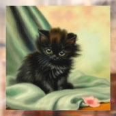  zwarte Kitten-illustratie Raamsticker (Vel 2)