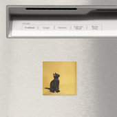 Zwarte kitten in kraag magneet (Insitu (Vaatwasser))