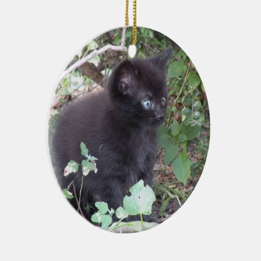 Zwarte kitten ornament (Rechts)