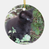 Zwarte kitten ornament (Voorkant)
