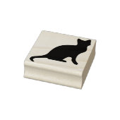 Zwarte kitten silhouet rubberstempel (Stempel)