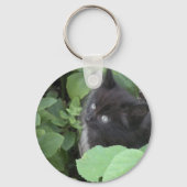 Zwarte kitten sleutelhanger (Voorkant)