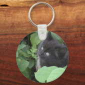 Zwarte kitten sleutelhanger (Voorkant)