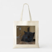 Zwarte Kitten Tote Bag (Achterkant)