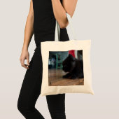 Zwarte Kitten Van Dichtbij Tote Bag (Voorkant (product))