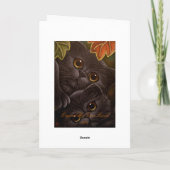 ZWARTE KITTENKATTEN - THANKSGIVING KAART (Achterkant)