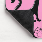 Zwarte Kittens Cartoon Mousepad Muismat (Hoek)