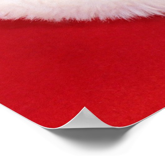 Zwarte kittens in het pet van Santa Poster (Hoek)