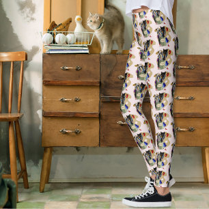 Zwarte Kittens Verfkwast Pot Kunstenaar Kat Roze Leggings