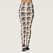 Zwarte Kittens Verfkwast Pot Kunstenaar Kat Roze Leggings (Achterkant)