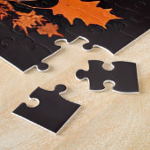Zwarte Kittenspriekelhoed Halloween Pompoen Legpuzzel (Zijkant)