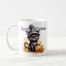 Zwarte Kitty Kat | Gelukkig Halloween